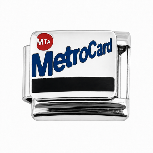 Metrocard Silver Italian Charm