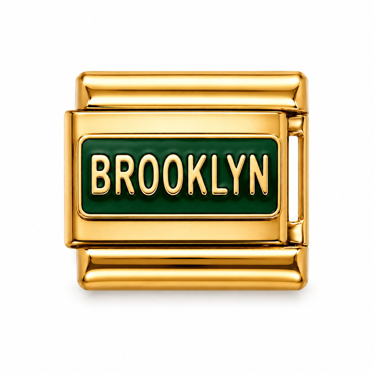 Brooklyn Street Sign Gold Italian Charm