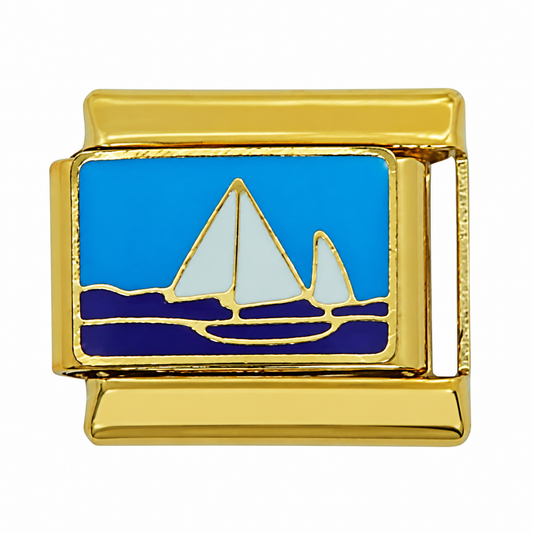 Sailboat Gold Italian Charm
