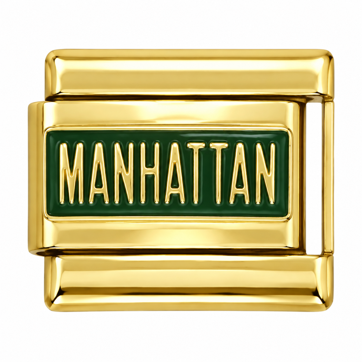 Manhattan Street Sign Gold Italian Charm