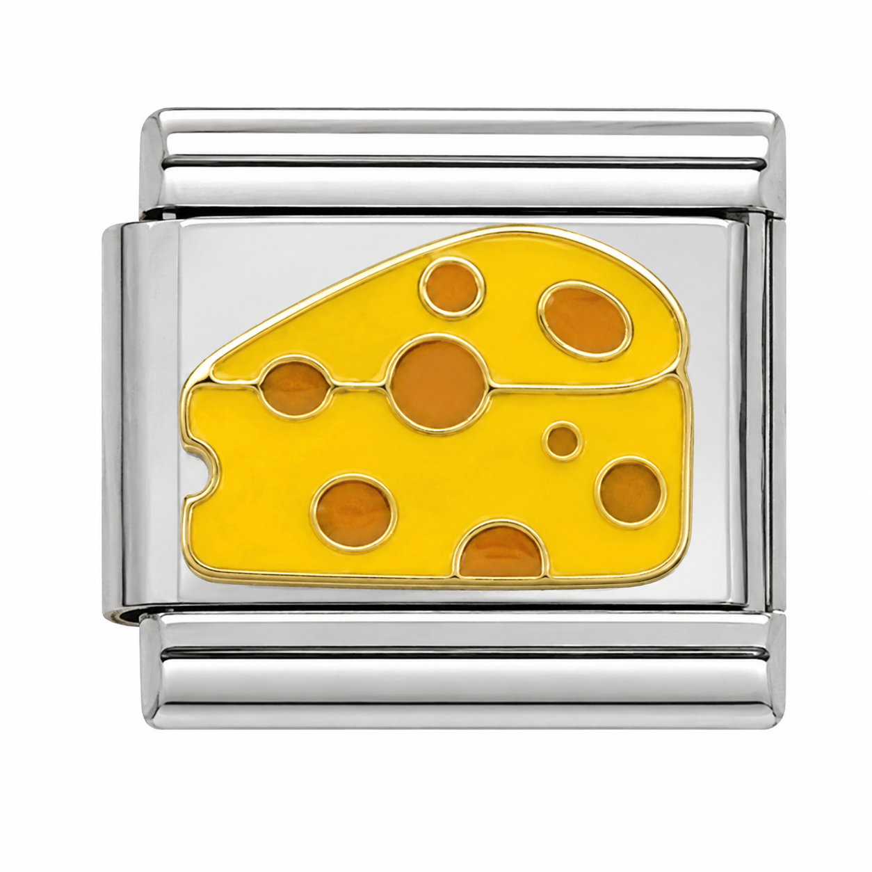 Cheese Slice Silver Italian Charm