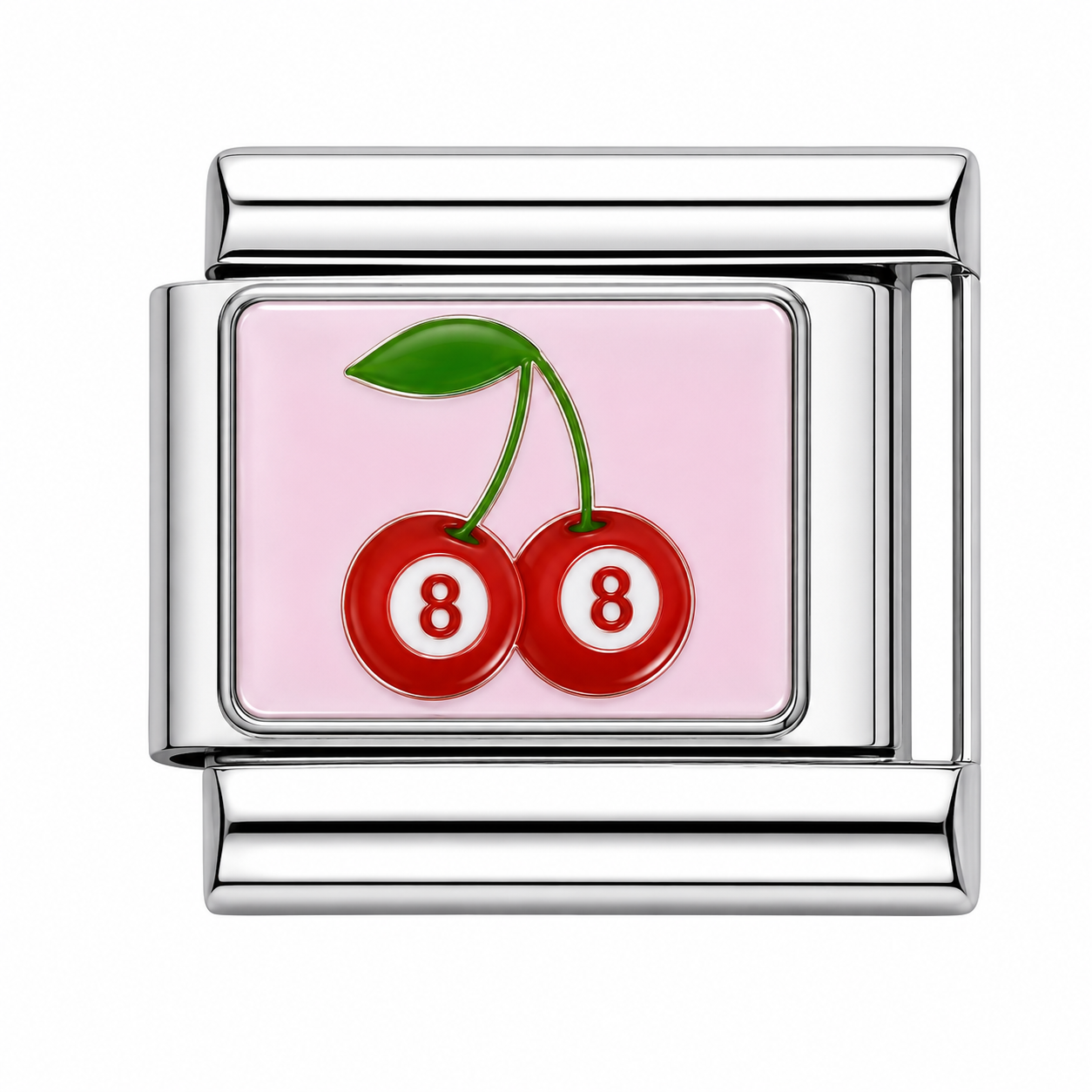 Cherries Silver Italian Charm