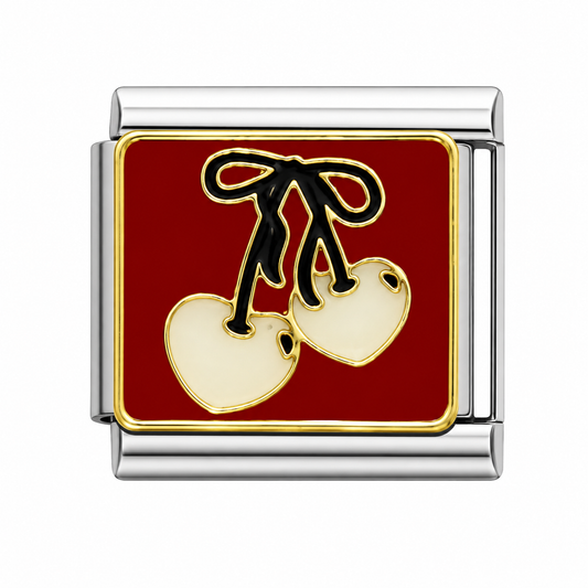 Cherry Bow Italian Charm