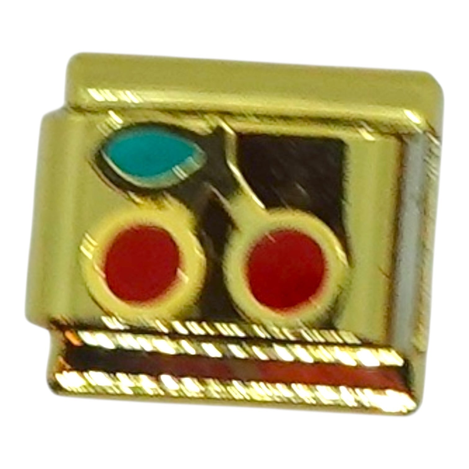 Cherry Gold Italian Charm
