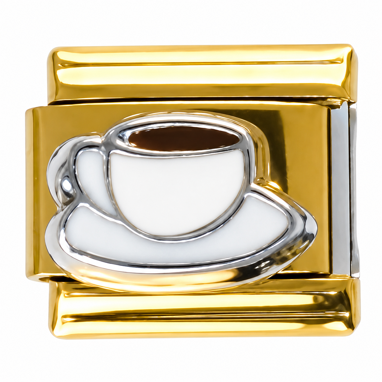 Coffee Cup Gold Italian Charm