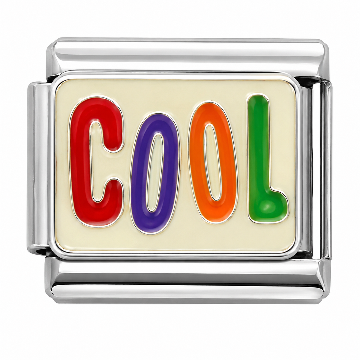 Colorful 'COOL' Word Italian Charm