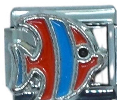 Colorful Fish with Blue and Red Stripes Italian Charm