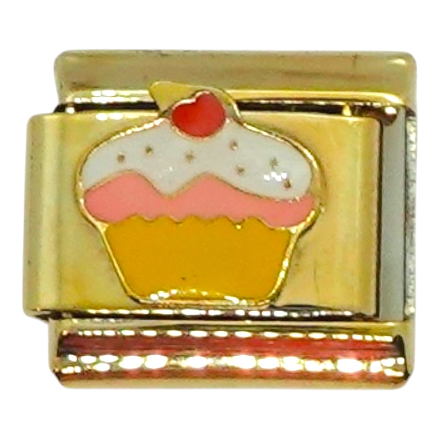 Cupcake Gold Italian Charm