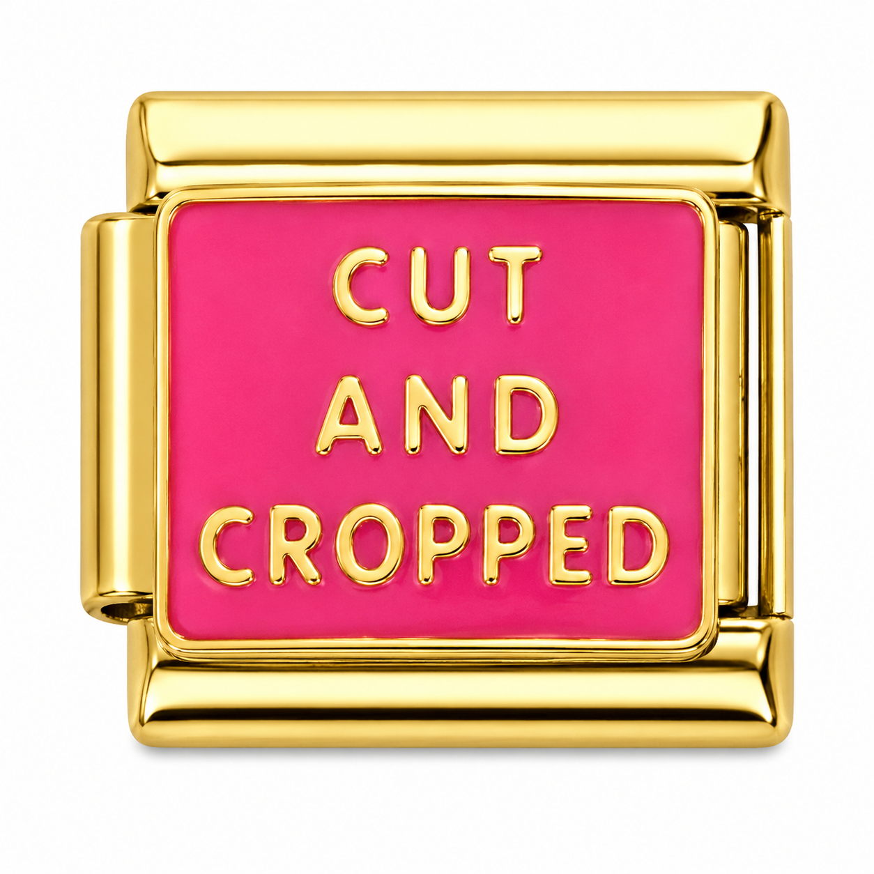 Cut and Cropped Gold Italian Charm