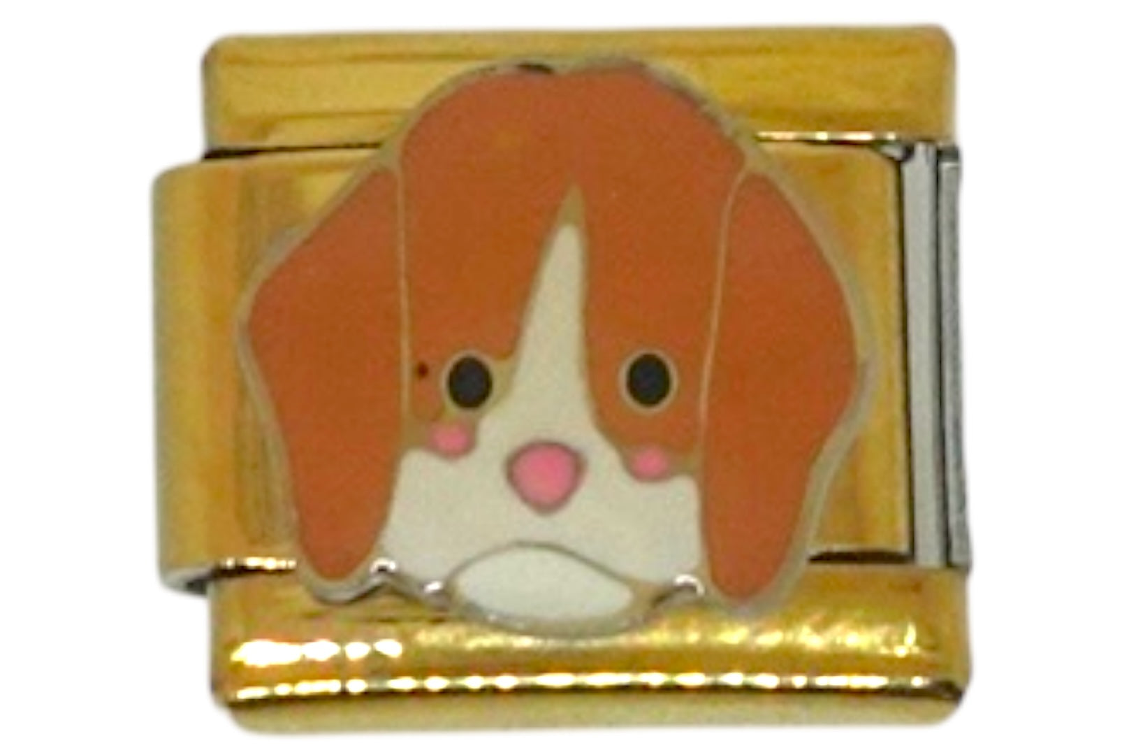 Cute Dog Gold Italian Charm