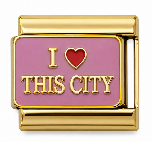 I ❤️ This City Gold Italian Charm