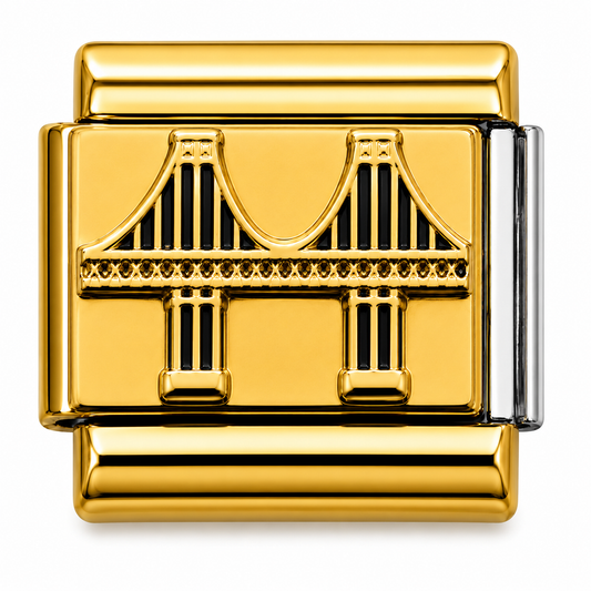 Brooklyn Bridge Gold Italian Charm
