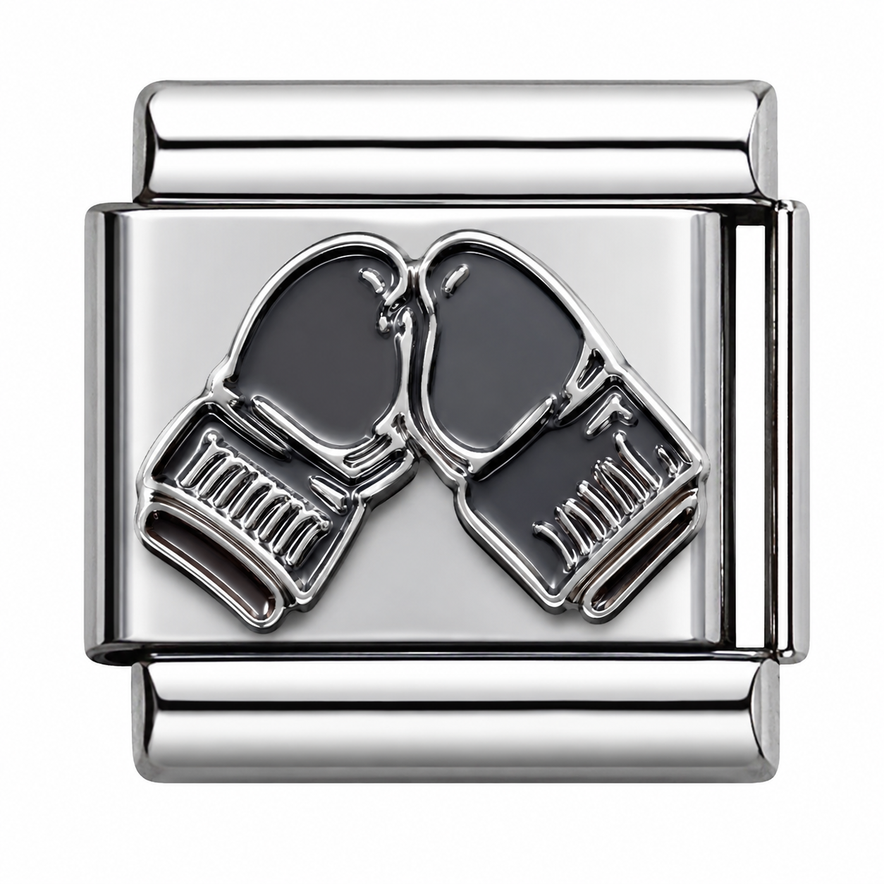 Boxing Gloves Silver Italian Charm