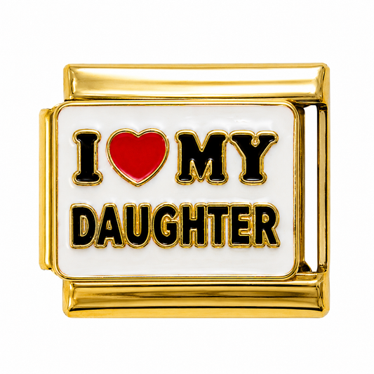 I ❤️ My Daughter Gold Italian Charm