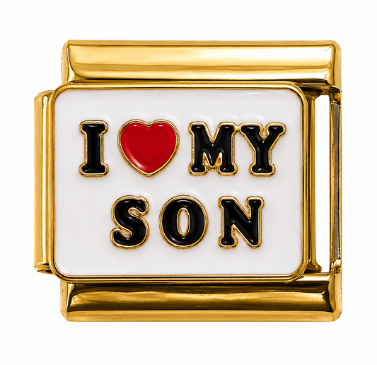 I ❤️ My Son Gold Italian Charm
