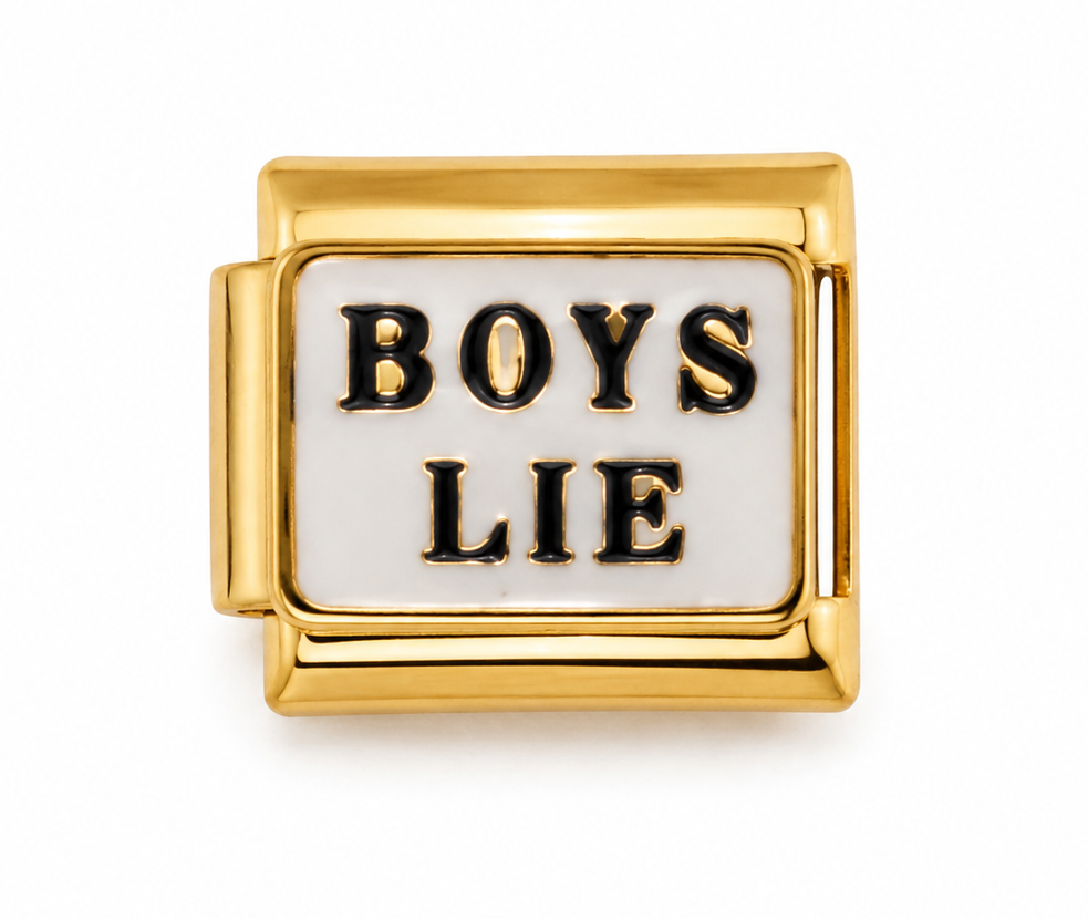 Boys Lie Gold Italian Charm