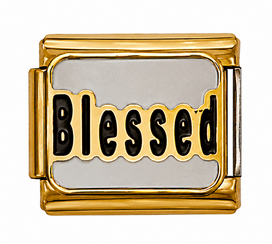 Blessed Gold Italian Charm