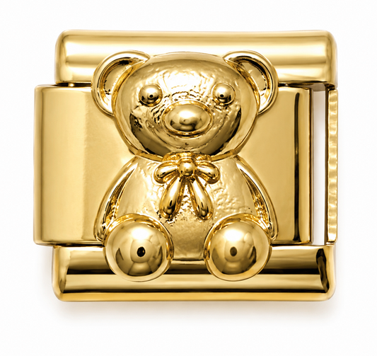 Classic Gold Teddy Bear Italian Charm
