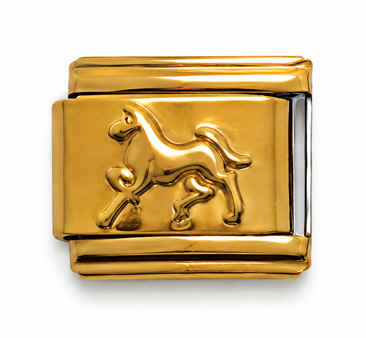 Polo Horse Gold Italian Charm