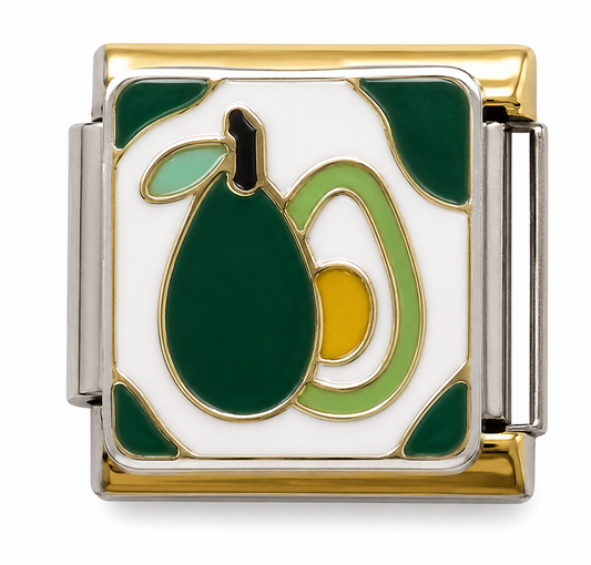 Avocado Duo Two-Tone Italian Charm