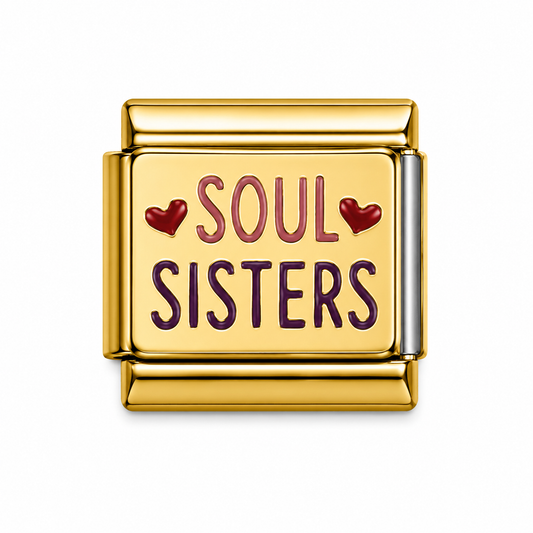 Soul Sisters Heart Gold Italian Charm