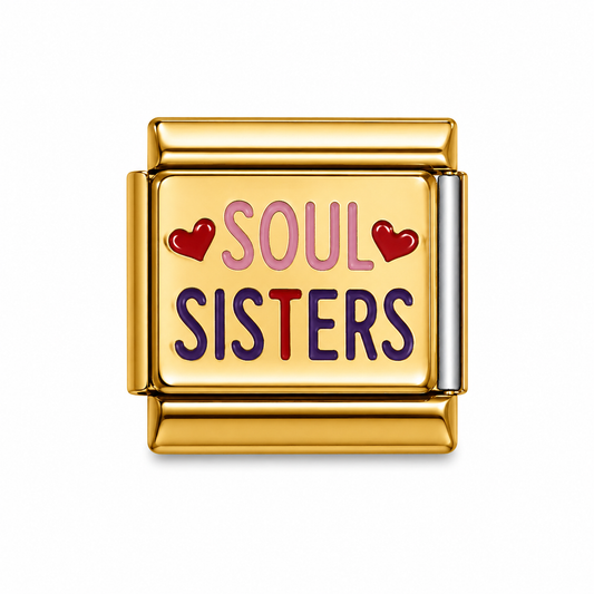 Soul Sisters Heart Gold Italian Charm