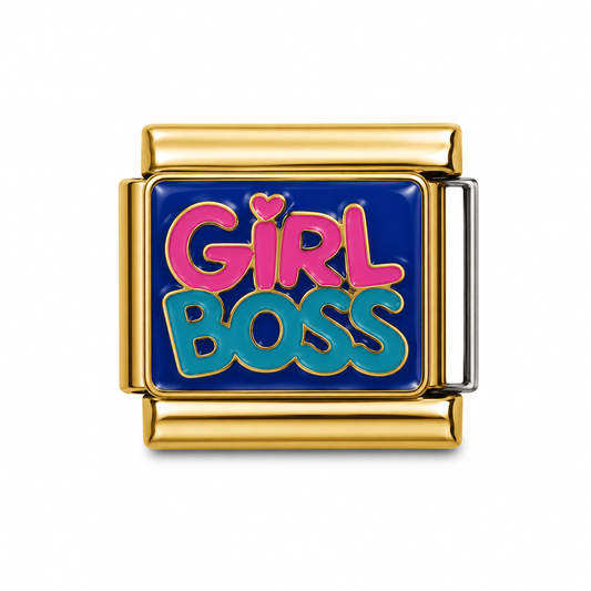 Girl Boss Gold Italian Charm