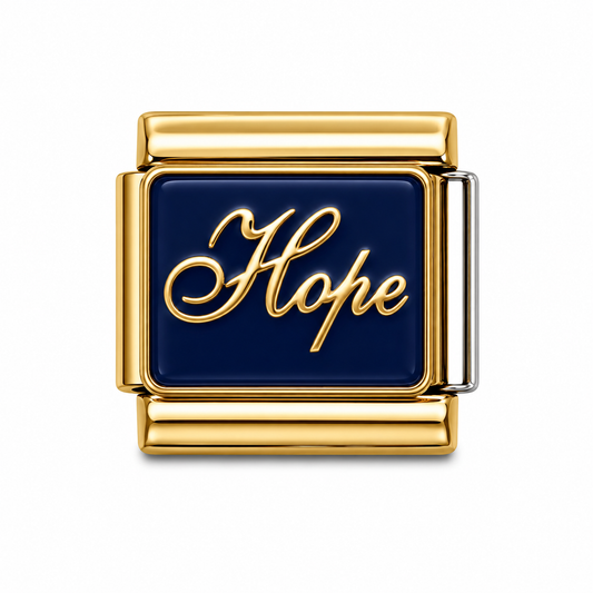 Hope Script Gold Italian Charm