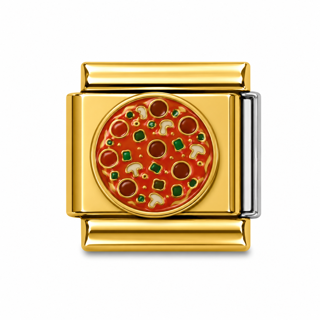 Loaded Pizza Gold Italian Charm