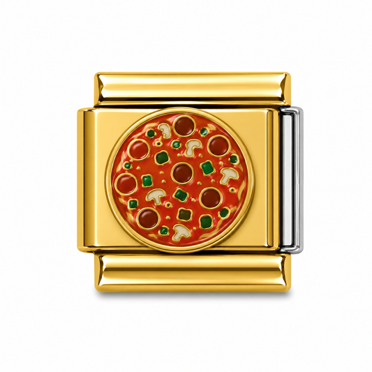 Loaded Pizza Gold Italian Charm
