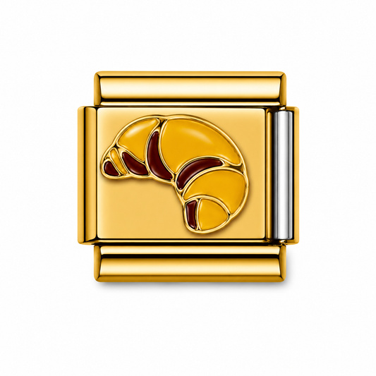 Golden Croissant Gold Italian Charm