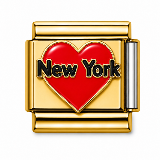 Red Heart New York Gold Italian Charm