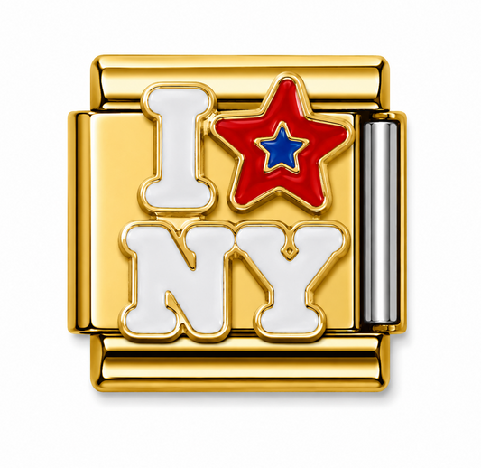 I ⭐ New York Gold Italian Charm