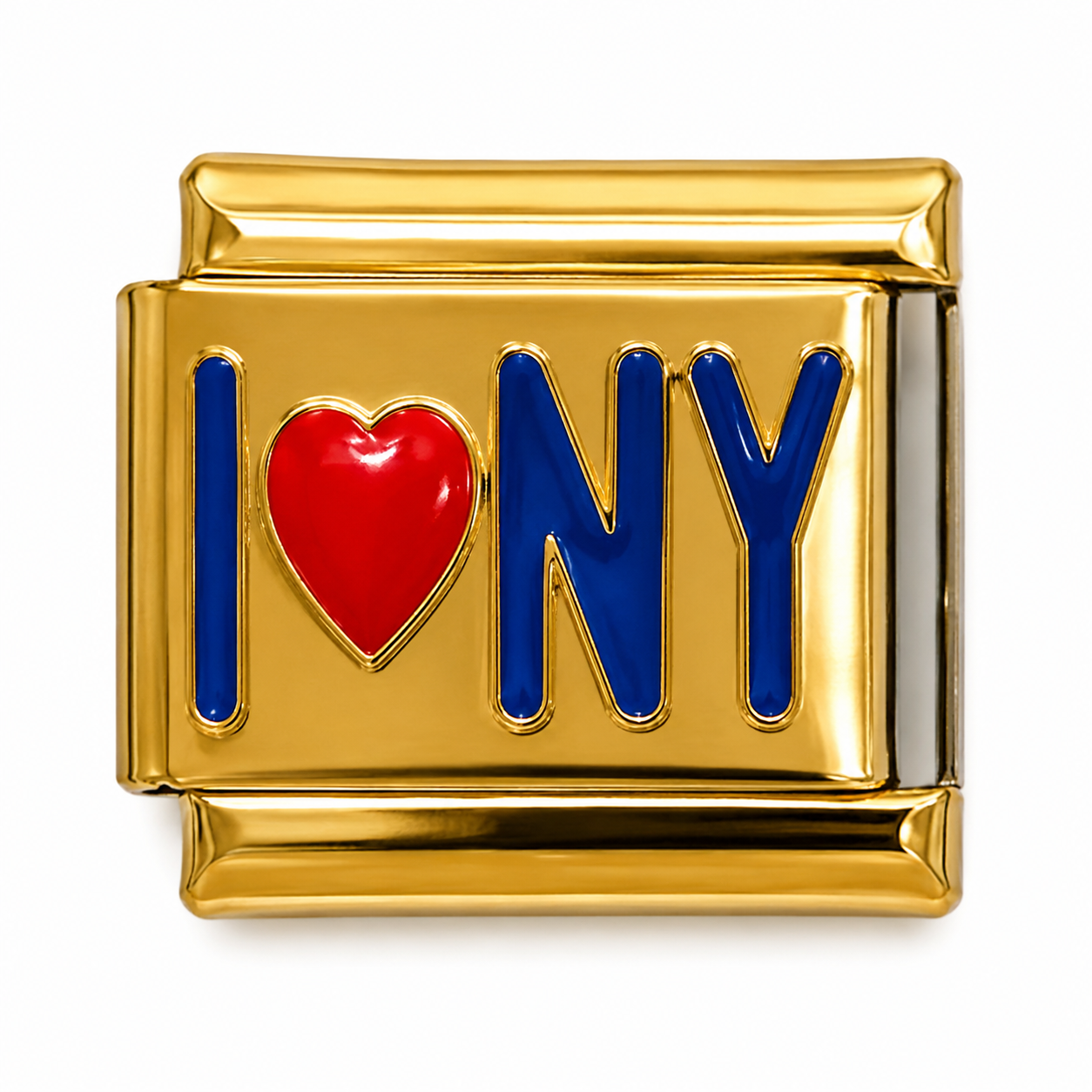I ❤️ NY Gold Italian Charm