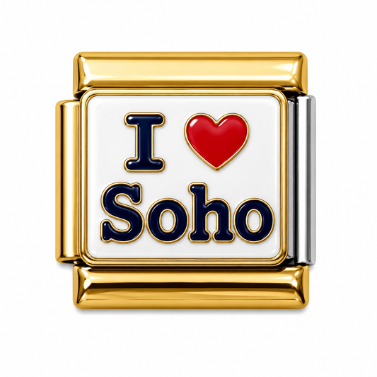I ❤️ Soho Gold Italian Charm