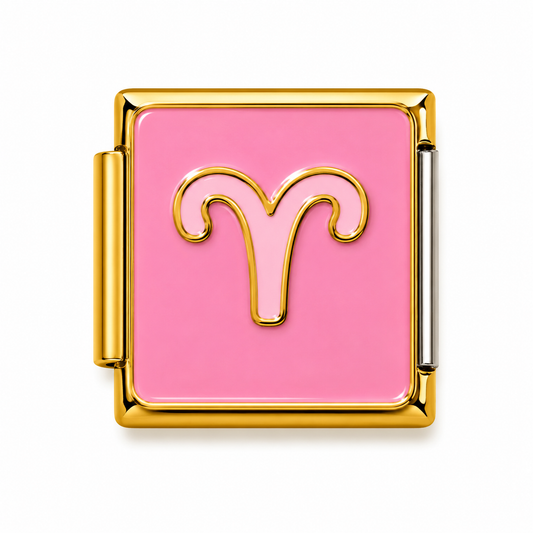 Aries Zodiac Gold Italian Charm