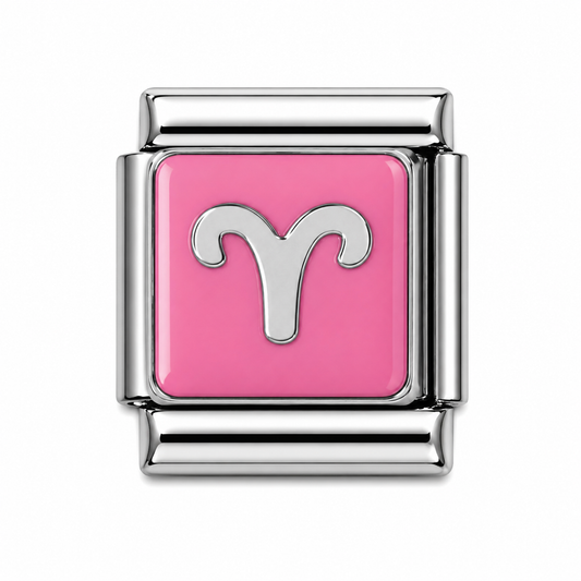 Aries Zodiac Silver Italian Charm