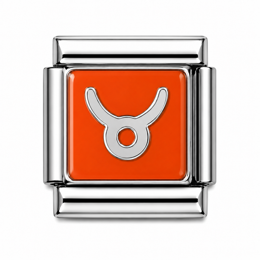 Taurus Zodiac Silver Italian Charm
