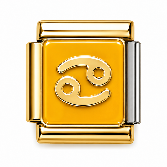 Cancer Zodiac Gold Italian Charm