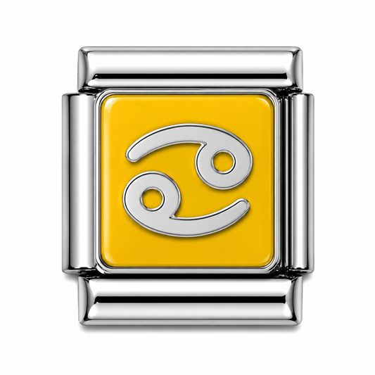 Cancer Zodiac Silver Italian Charm