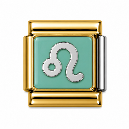 Leo Zodiac Gold Italian Charm