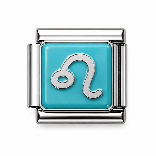 Leo Zodiac Silver Italian Charm