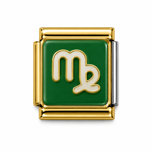Virgo Zodiac Gold Italian Charm