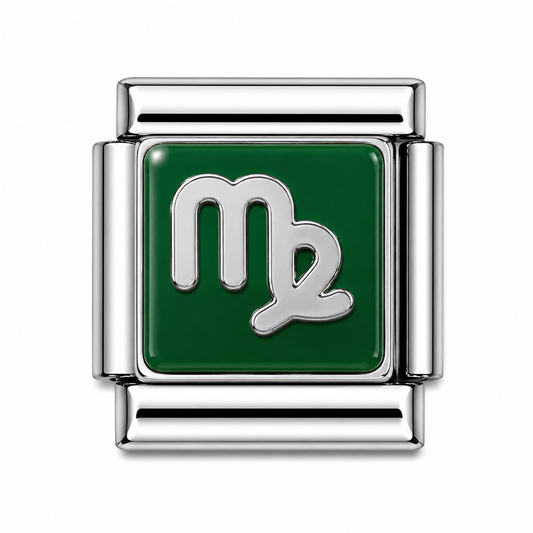 Virgo Zodiac Silver Italian Charm