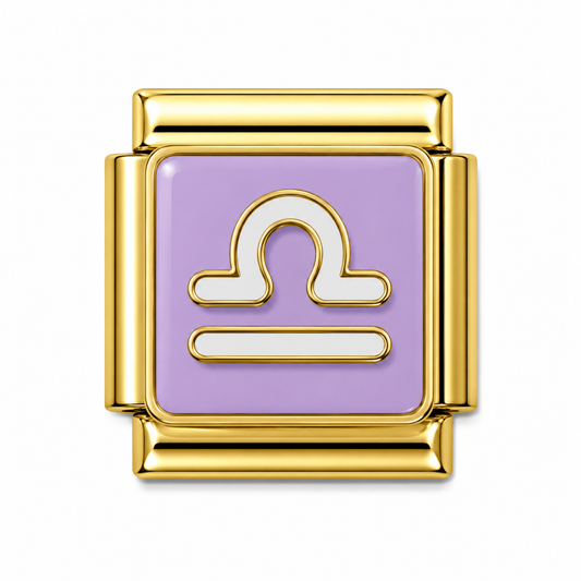 Libra Zodiac Gold Italian Charm