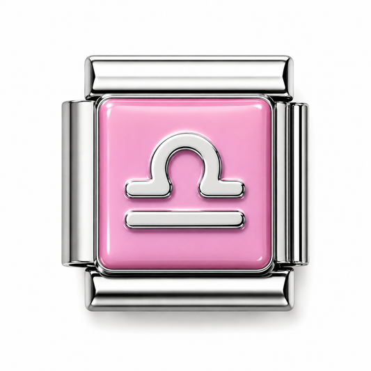 Libra Zodiac Silver Italian Charm