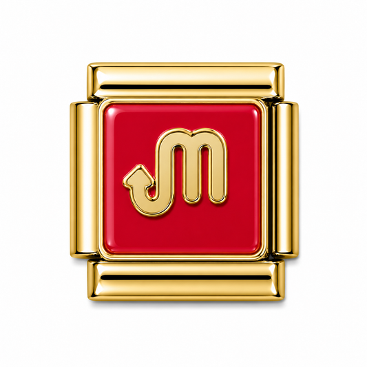 Scorpio Zodiac Gold Italian Charm