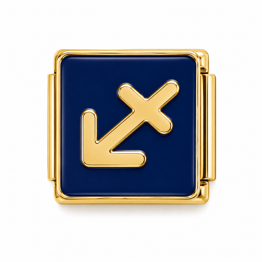 Sagittarius Zodiac Gold Italian Charm