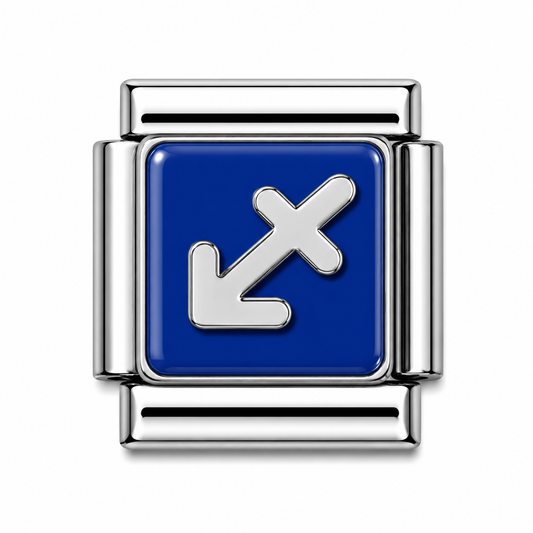 Sagittarius Zodiac Silver Italian Charm