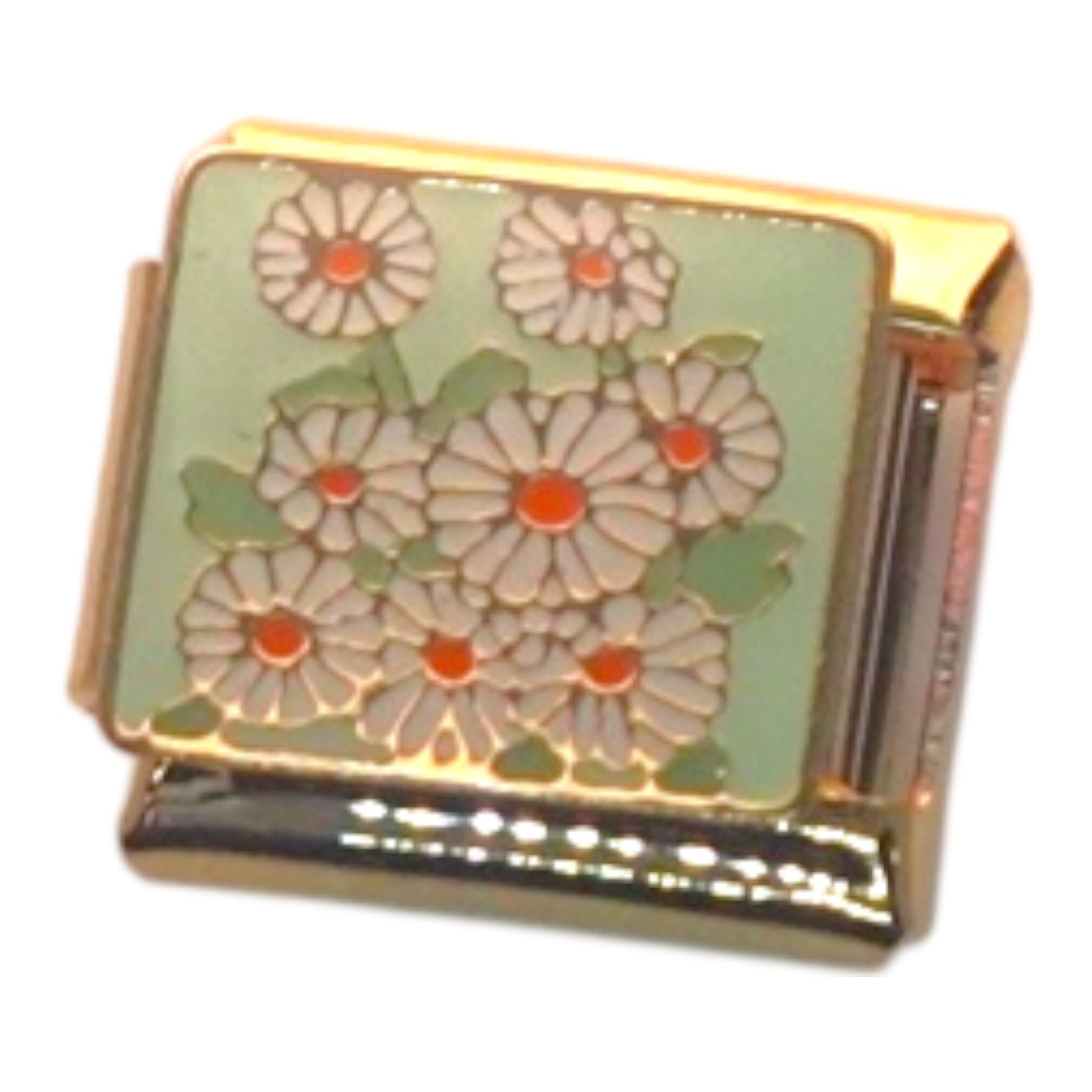 Daisy Flower Gold Italian Charm